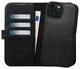 Rosso Elite iPhone 15 Hoesje MagSafe Book Case Echt Leer Zwart