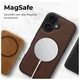 Rosso Elite iPhone 15 Hoesje MagSafe Book Case Echt Leer Bruin afbeelding 8