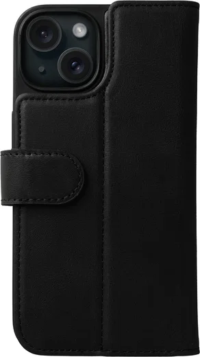 Rosso Elite iPhone 15 Plus Hoesje MagSafe Book Case Leer Zwart afbeelding 10