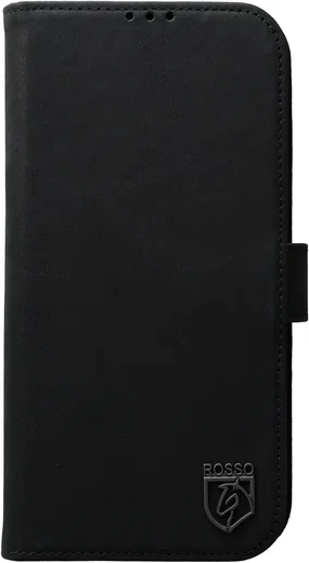 Rosso Elite iPhone 15 Plus Hoesje MagSafe Book Case Leer Zwart afbeelding 12