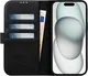 Rosso Elite iPhone 15 Plus Hoesje MagSafe Book Case Leer Zwart afbeelding 2