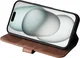 Rosso Elite iPhone 15 Plus Hoesje MagSafe Book Case Leer Bruin afbeelding 13