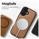 Rosso Elite iPhone 15 Pro Max Hoesje MagSafe Book Case Leer Lichtbruin afbeelding 8