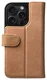 Rosso Elite iPhone 15 Pro Max Hoesje MagSafe Book Case Leer Lichtbruin afbeelding 10
