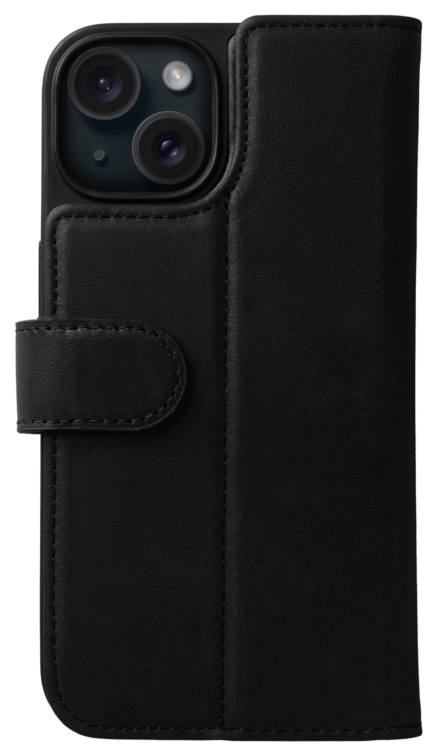 Rosso Elite iPhone 14 Hoesje MagSafe Book Case Echt Leer Zwart afbeelding 10
