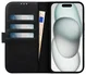 Rosso Elite iPhone 14 Hoesje MagSafe Book Case Echt Leer Zwart afbeelding 2