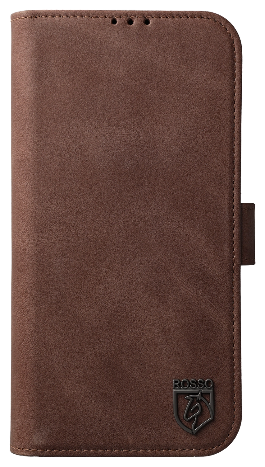 Rosso Elite iPhone 14 Hoesje MagSafe Book Case Echt Leer Bruin afbeelding 13