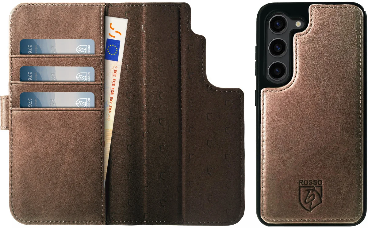 Rosso Elite Samsung Galaxy S23 Hoesje MagSafe Book Case Bruin afbeelding 11
