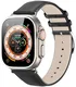 Dux Ducis - YS Leren Apple Watch Bandje - 38MM/40MM/41MM/42MM - Zwart afbeelding 1
