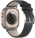Dux Ducis - YS Leren Apple Watch Bandje - 38MM/40MM/41MM/42MM - Zwart afbeelding 2