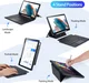 Dux Ducis Samsung Galaxy Tab A8 Hoes Bluetooth Toetsenbord Zwart afbeelding 7