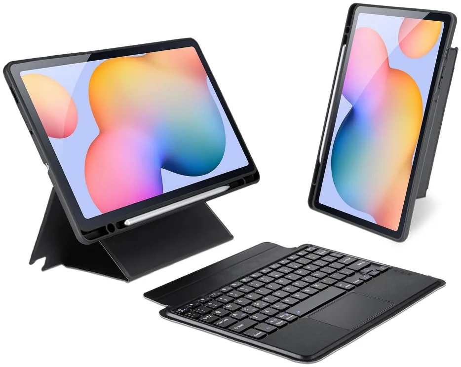 Dux Ducis Samsung Galaxy Tab S6 Lite Hoes Bluetooth Toetsenbord Zwart afbeelding 1