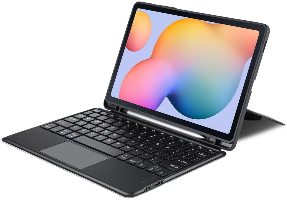 Dux Ducis Samsung Galaxy Tab S6 Lite Hoes Bluetooth Toetsenbord Zwart afbeelding 2