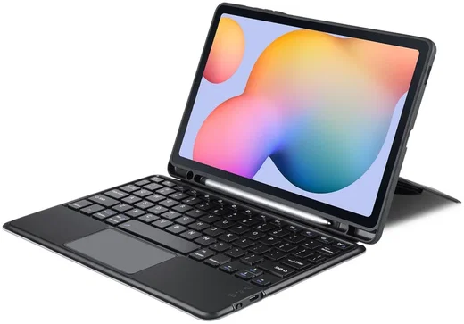 Dux Ducis Samsung Galaxy Tab S6 Lite Hoes Bluetooth Toetsenbord Zwart afbeelding 2