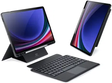 Dux Ducis Samsung Galaxy Tab S9 Hoes Bluetooth Toetsenbord Zwart