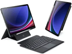 Dux Ducis Samsung Galaxy Tab S9 Hoes Bluetooth Toetsenbord Zwart afbeelding