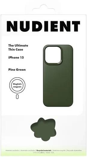 Nudient Thin Case V3 Apple iPhone 15 Pro Hoesje MagSafe Groen afbeelding 8