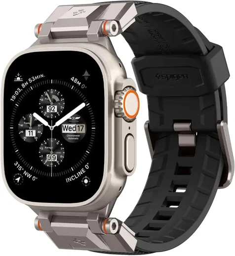 Spigen DuraPro - Apple Watch 1-10/SE/Ultra Bandje - 49/46/45/44/42MM - Zwart afbeelding 1
