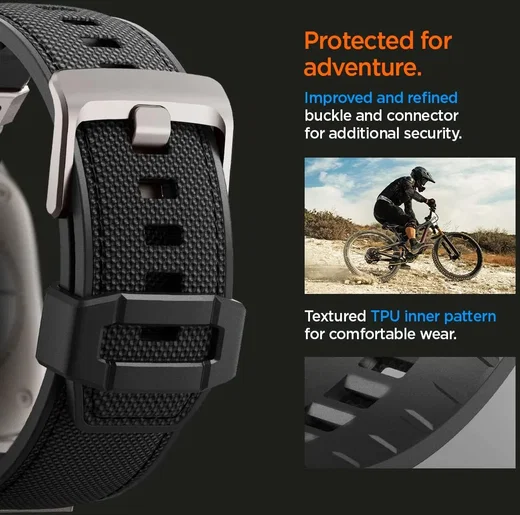 Spigen DuraPro - Apple Watch 1-10/SE/Ultra Bandje - 49/46/45/44/42MM - Zwart afbeelding 5