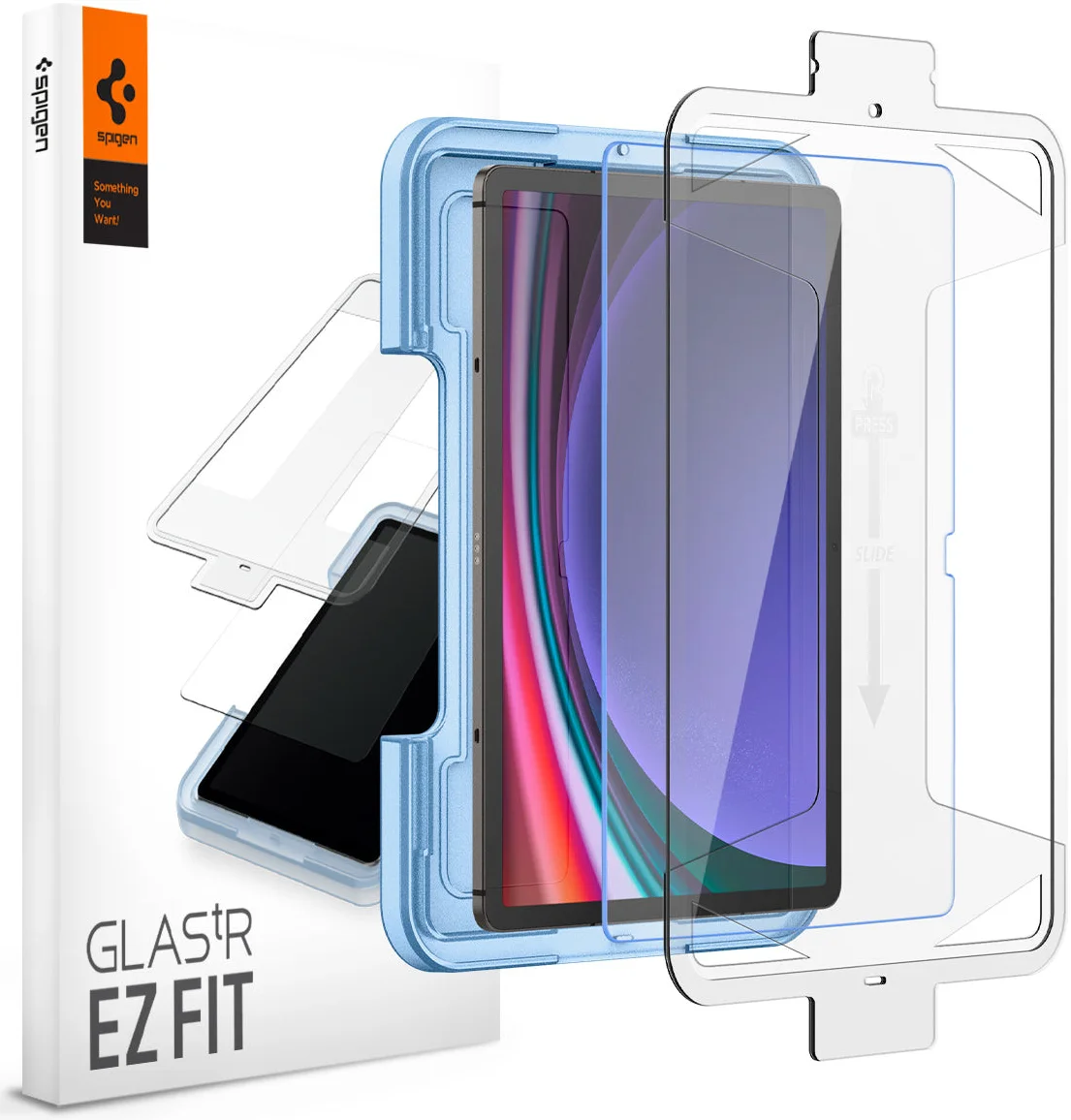 Spigen EZ Fit Glas.tR Samsung Galaxy Tab S9 Screen Protector afbeelding 1