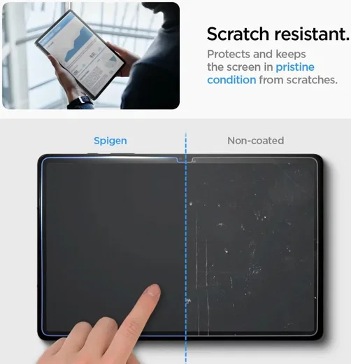 Spigen EZ Fit Glas.tR Samsung Galaxy Tab S9 Screen Protector afbeelding 4