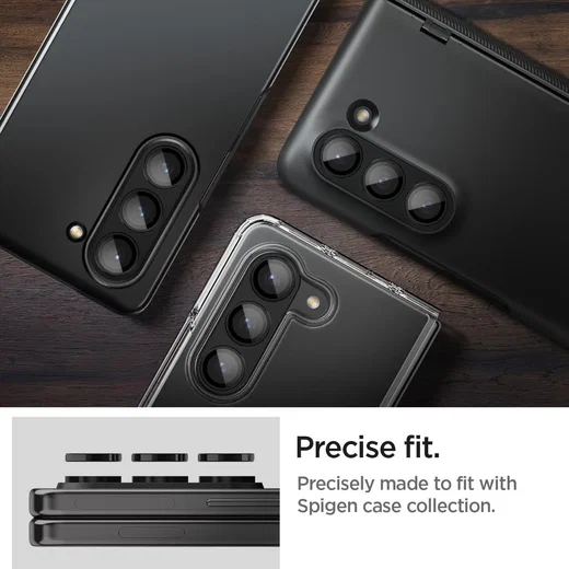 Spigen Optik Samsung Z Fold 5 Camera Lens Protector (2-Pack) Zwart afbeelding 7