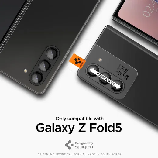 Spigen Optik Samsung Z Fold 5 Camera Lens Protector (2-Pack) Zwart afbeelding 9
