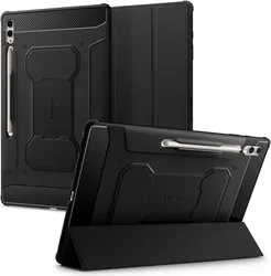 Spigen Rugged Armor Pro Samsung Galaxy Tab S10 / S9 / S8 Ultra Hoes Zwart afbeelding