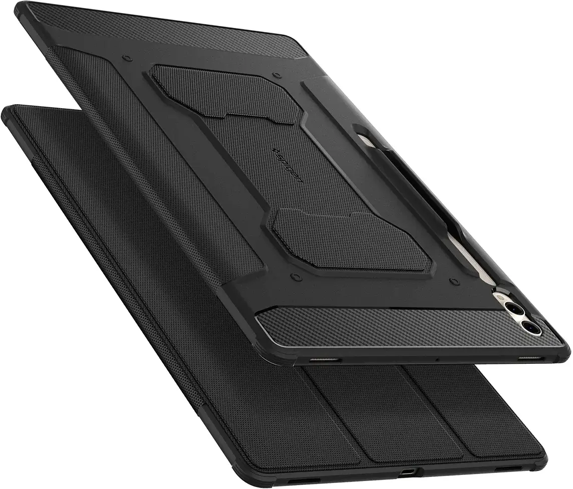 Spigen Rugged Armor Pro Samsung Galaxy Tab S10 / S9 / S8 Ultra Hoes Zwart afbeelding 11