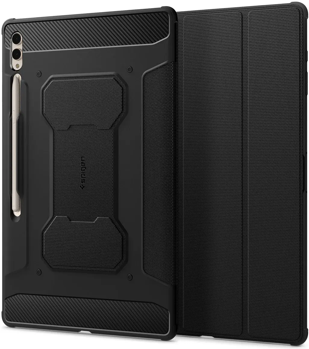 Spigen Rugged Armor Pro Samsung Galaxy Tab S10 / S9 / S8 Ultra Hoes Zwart afbeelding 13