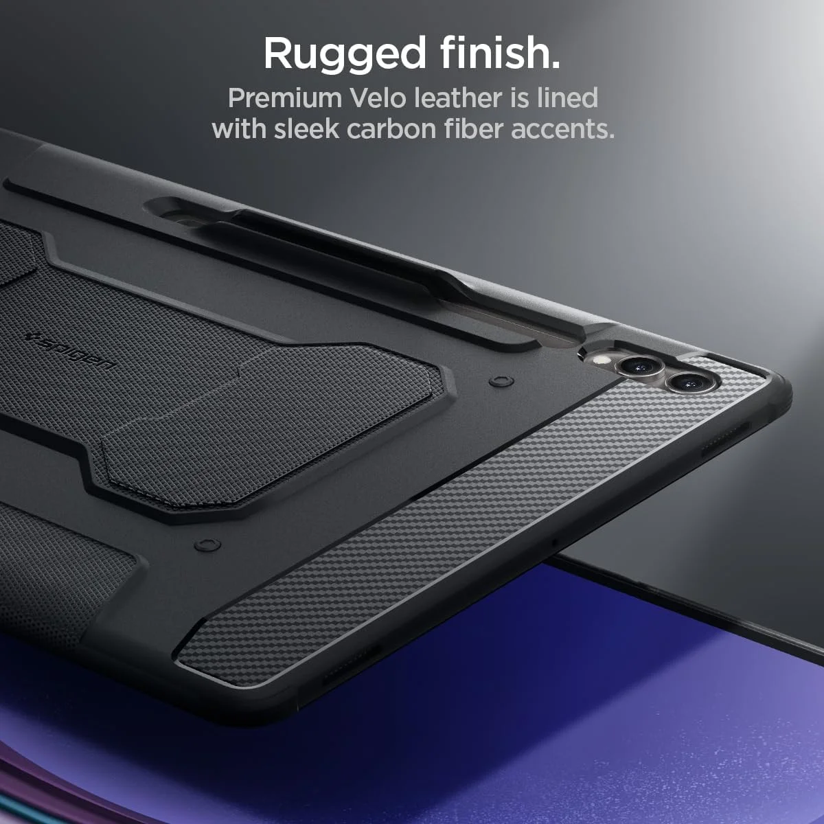 Spigen Rugged Armor Pro Samsung Galaxy Tab S10 / S9 / S8 Ultra Hoes Zwart afbeelding 3