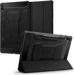 Spigen Rugged Armor Pro Samsung Galaxy Tab S10 Plus/S9 Plus Hoes Book Case Zwart afbeelding