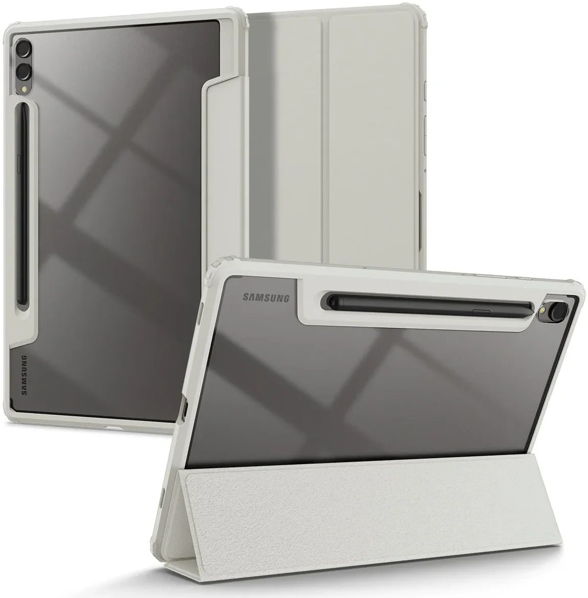 Spigen Ultra Hybrid Samsung Galaxy Tab S10 / S9 Plus Hoes Book Case Grijs afbeelding 1