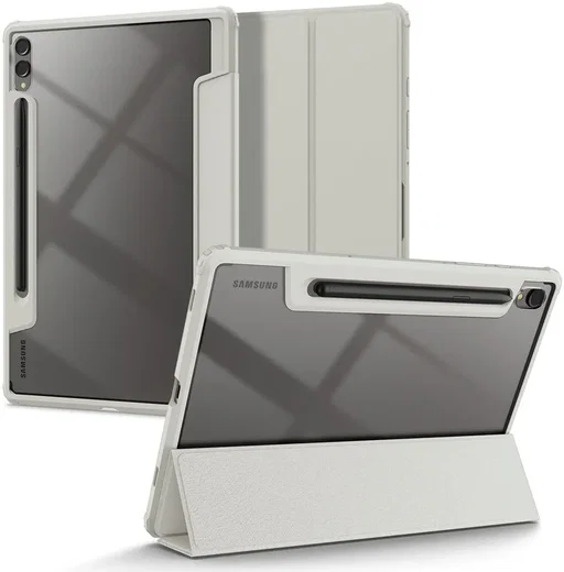 Spigen Ultra Hybrid Samsung Galaxy Tab S10 / S9 Plus Hoes Book Case Grijs afbeelding 1