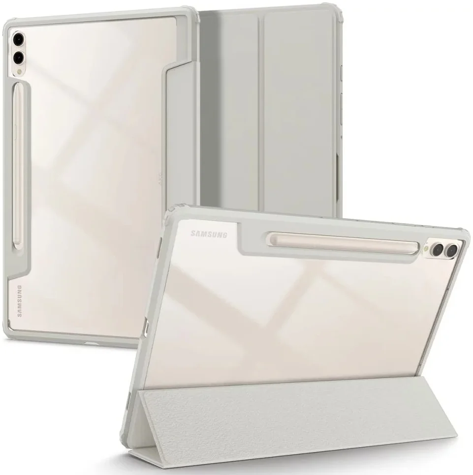 Spigen Ultra Hybrid Samsung Galaxy Tab S10 / S9 Plus Hoes Book Case Grijs afbeelding 2