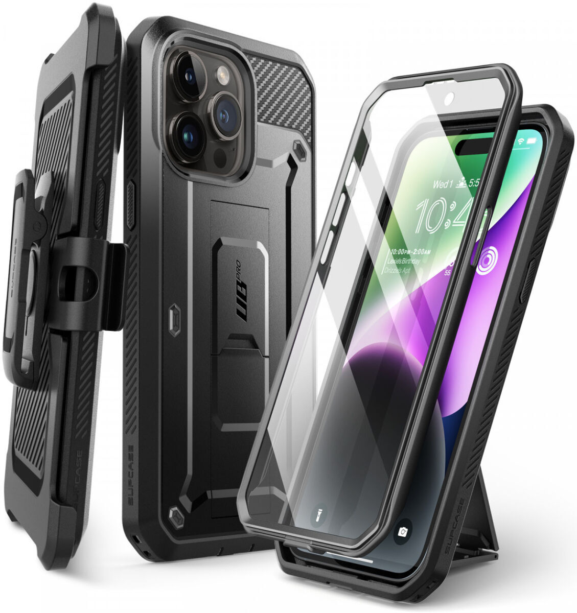 SUPCASE UB Pro Apple iPhone 15 Pro Hoesje Full Protect Kickstand Zwart afbeelding 1