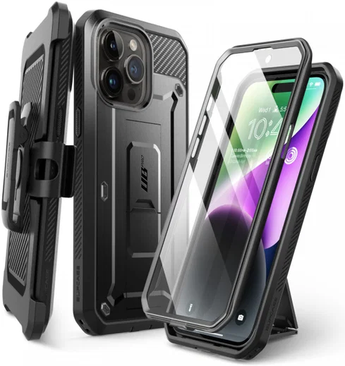SUPCASE UB Pro Apple iPhone 15 Pro Hoesje Full Protect Kickstand Zwart afbeelding 1