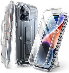 SUPCASE UB Pro Apple iPhone 15 Pro Hoesje Full Protect Kickstand Clear afbeelding