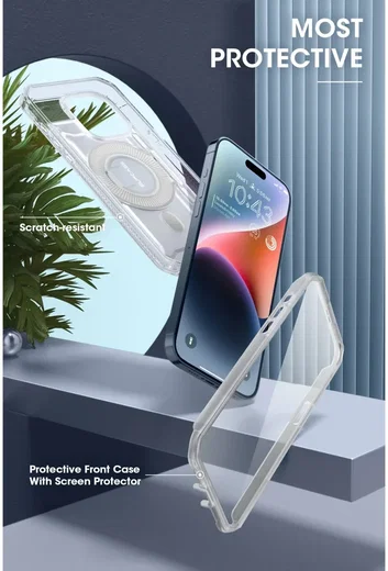 SUPCASE UB Mag Pro Apple iPhone 15 Pro Hoesje MagSafe Stand Clear afbeelding 3