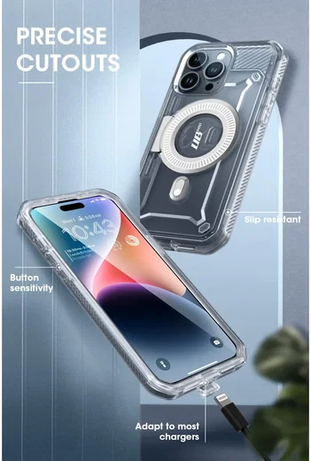 SUPCASE UB Mag Pro Apple iPhone 15 Pro Hoesje MagSafe Stand Clear afbeelding 7