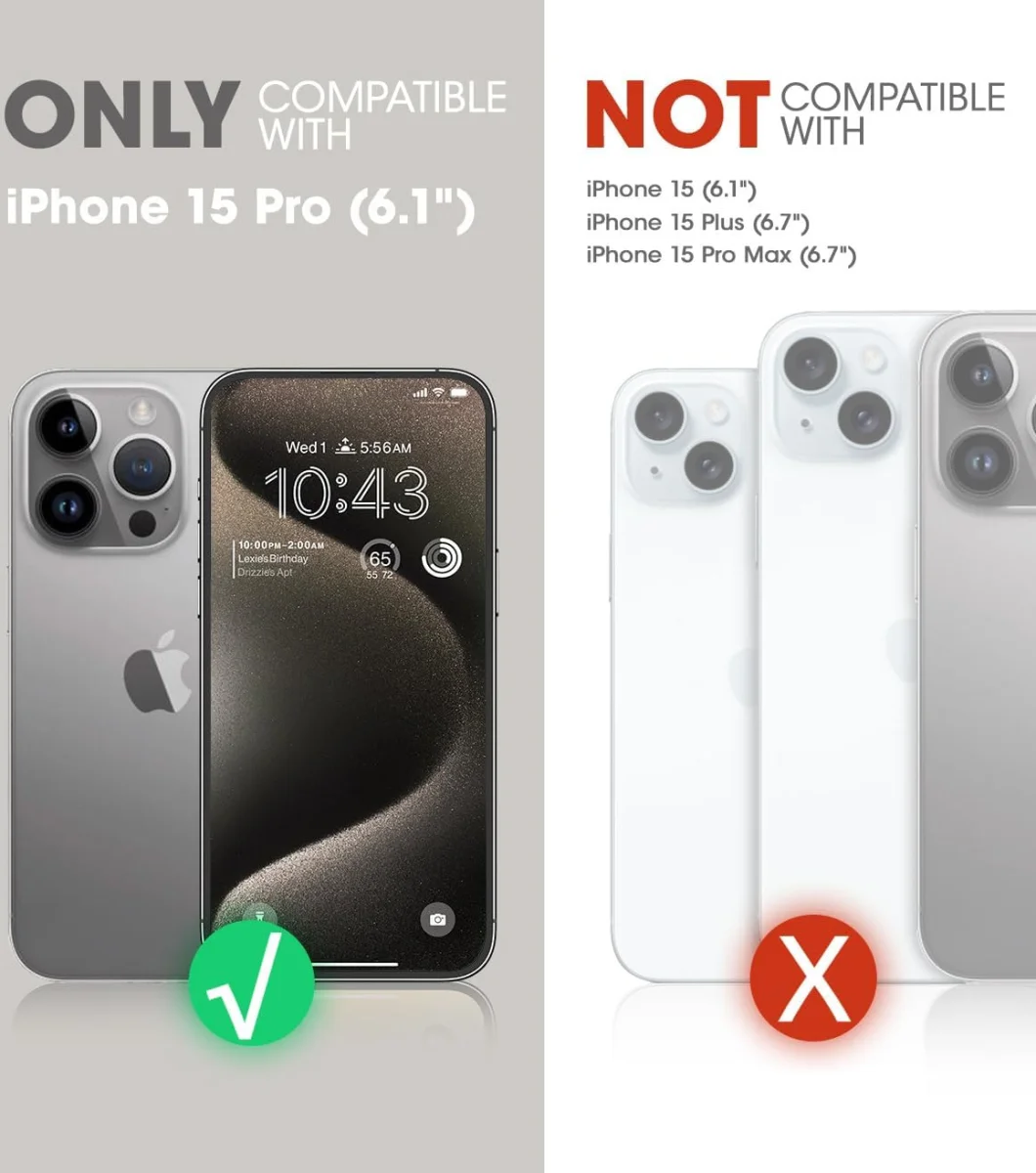 SUPCASE UB Pro MagXT Apple iPhone 15 Pro Hoesje Camera Protector Zwart afbeelding 9