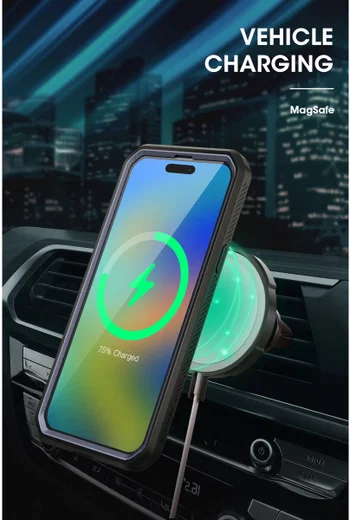 SUPCASE UB Mag Pro Apple iPhone 15 Pro Max Hoesje MagSafe Stand Blauw afbeelding 8