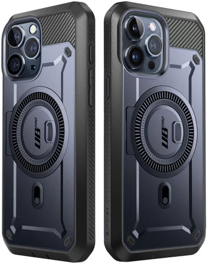 SUPCASE UB Mag Pro Apple iPhone 15 Pro Max Hoesje MagSafe Stand Blauw afbeelding 9
