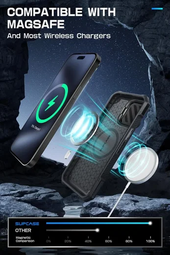 SUPCASE UB Pro MagXT iPhone 15 Pro Max Hoesje Camera Protector Zwart afbeelding 6