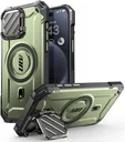 SUPCASE UB Pro MagXT iPhone 15 Pro Max Hoesje Camera Protector Groen
