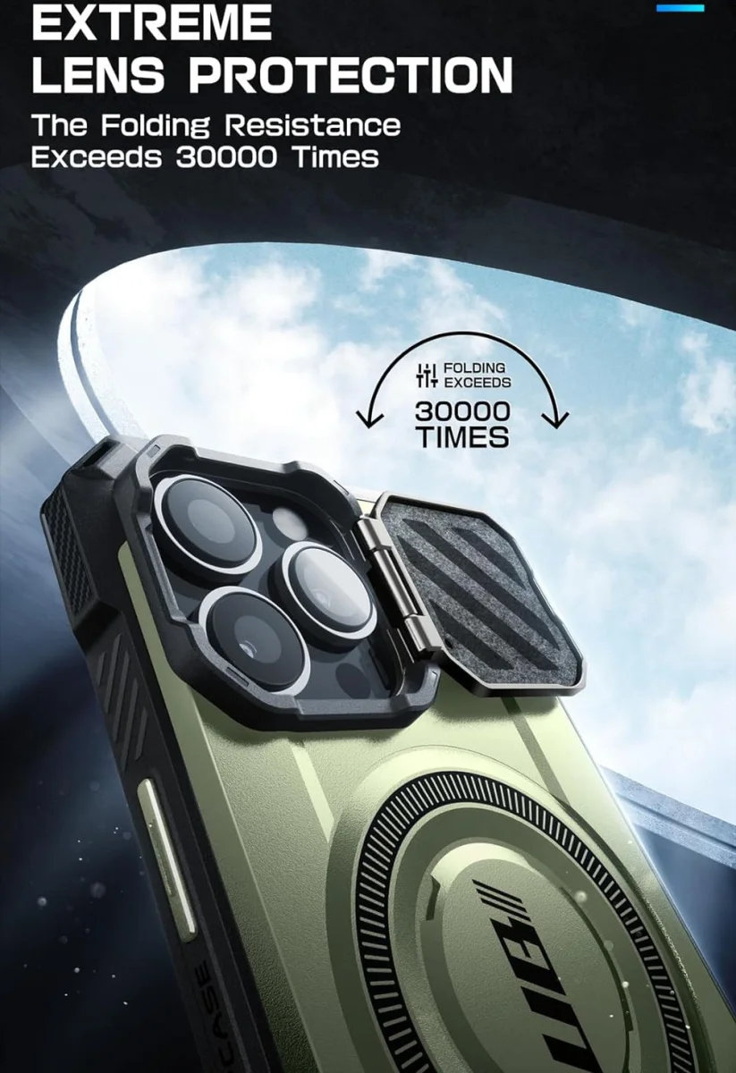 SUPCASE UB Pro MagXT iPhone 15 Pro Max Hoesje Camera Protector Groen afbeelding 3
