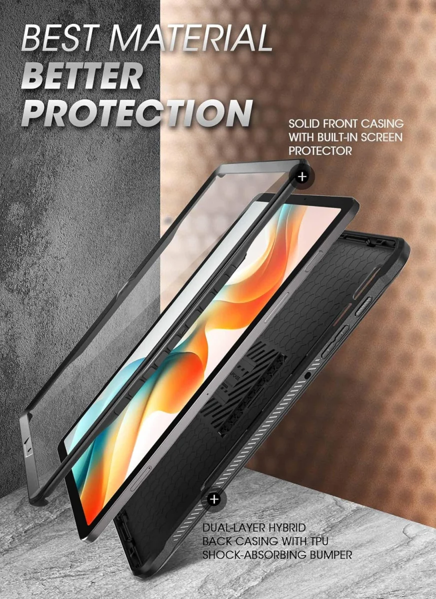 SUPCASE UB Pro Samsung Galaxy Tab S10 / S9 Plus Hoes Full Protect Zwart afbeelding 2