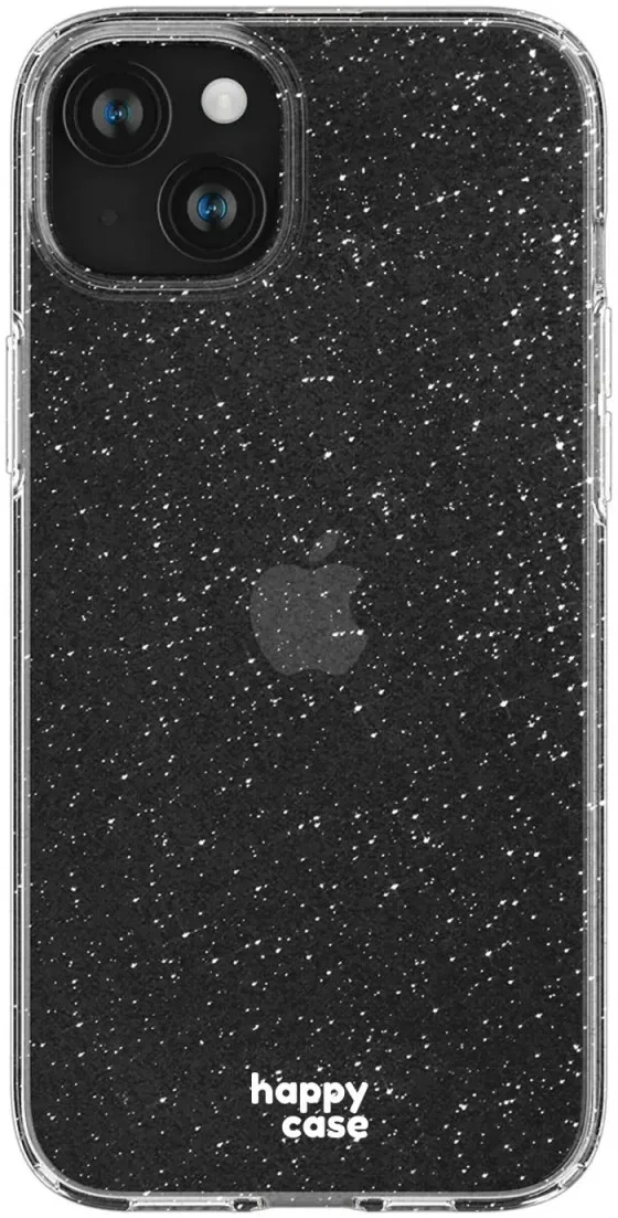 HappyCase iPhone 15 Hoesje Flexibel TPU Glitter Print afbeelding 1