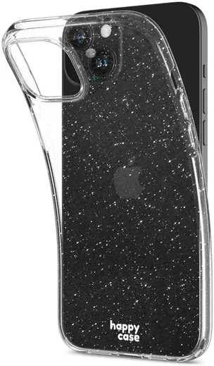 HappyCase iPhone 15 Hoesje Flexibel TPU Glitter Print afbeelding 2