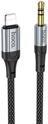 Hoco UPA26 Lightning naar 3.5mm Jack Audiokabel 1M Zwart afbeelding